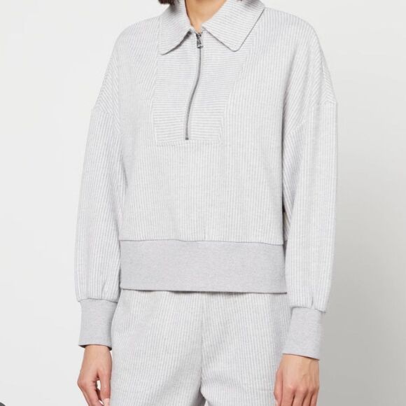 Varley Tops - Varley Blair Half Zip Cord Sweatshirt L